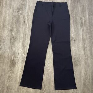 Quince Pants Women's Large Blue Ultra-Stretch Ponte Bootcut Tech Performance